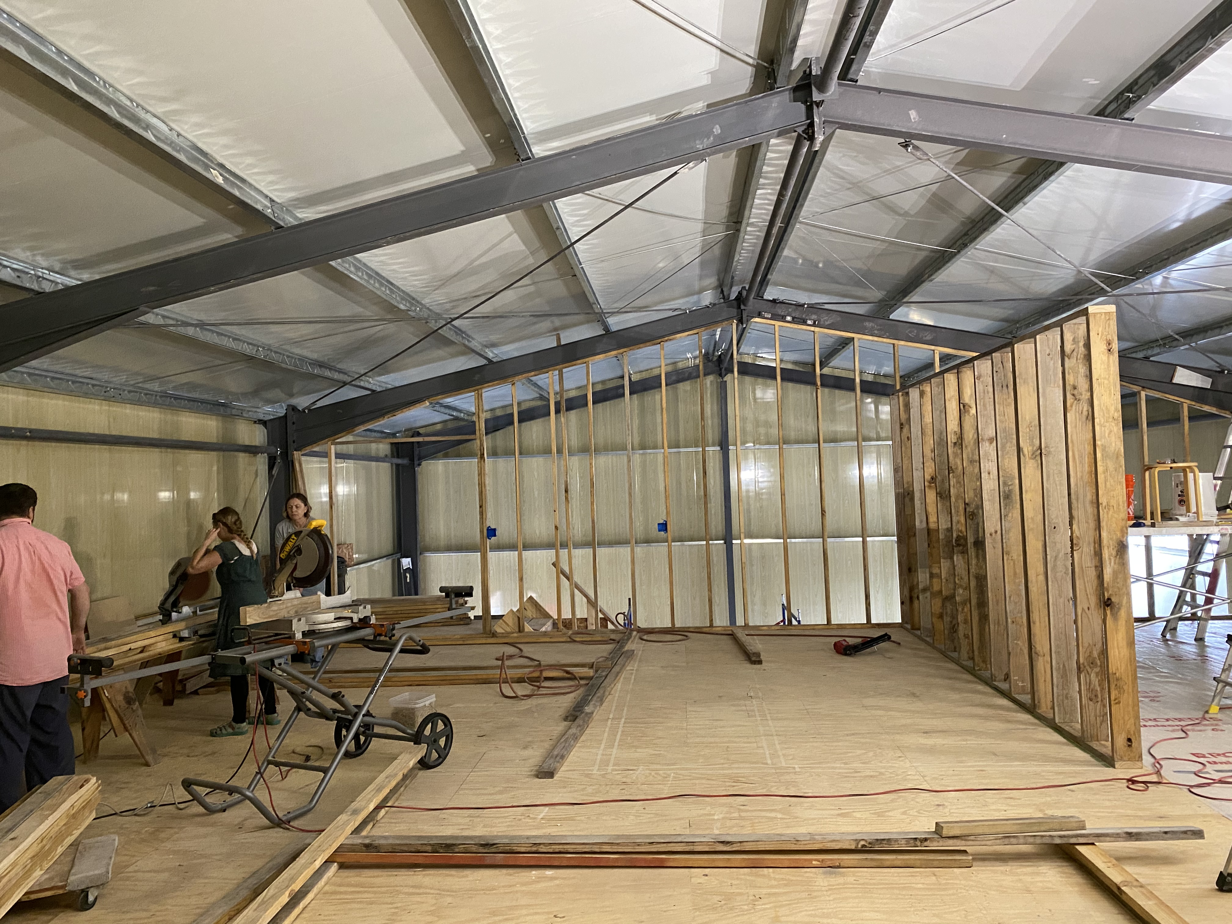building the office portion in the upstairs of a metal shop